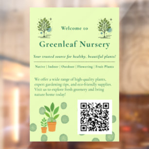 Custom Greenleaf Nursery Branding Window Cling