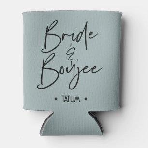 Custom Grey-Blue Bride and Boujee Can Cooler