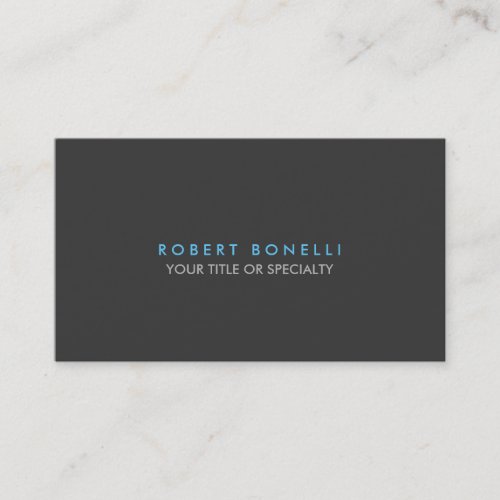 Custom Grey Blue Trendy Standard Business Card