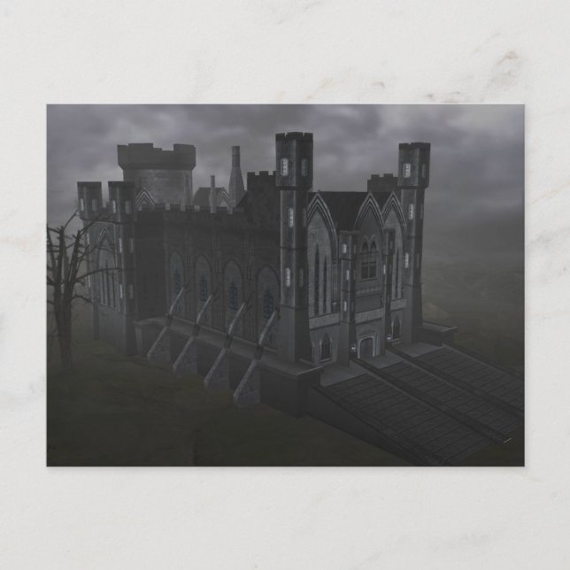 Custom Grey Castle Postcard (Front)