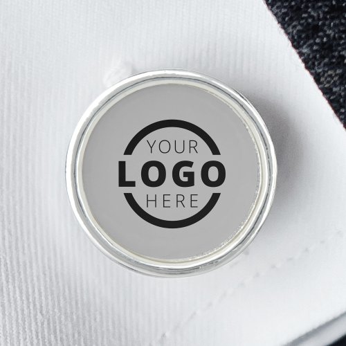 Custom Grey Corporate Business Logo Employee Staff Cufflinks