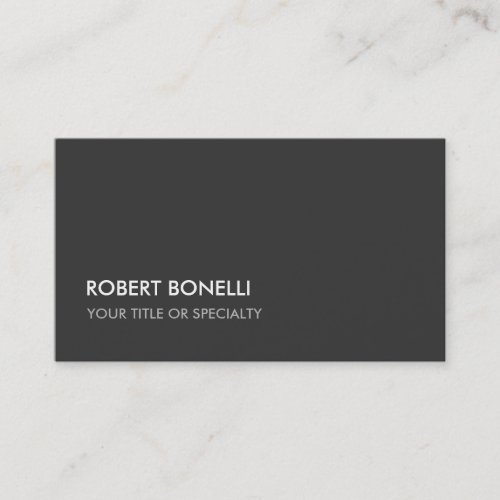 Custom Grey Elegant Stylish Standard Business Card