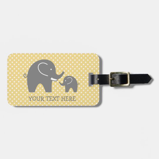 elephant luggage tag