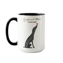 Custom Greyhound Mom Mug, Personalized, coffee mug