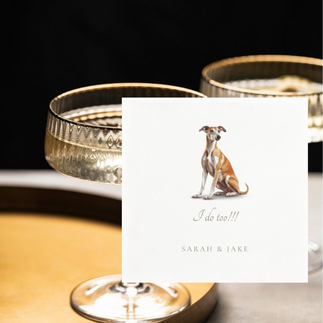 Custom Greyhound Pet Wedding Napkins (Creator Uploaded)