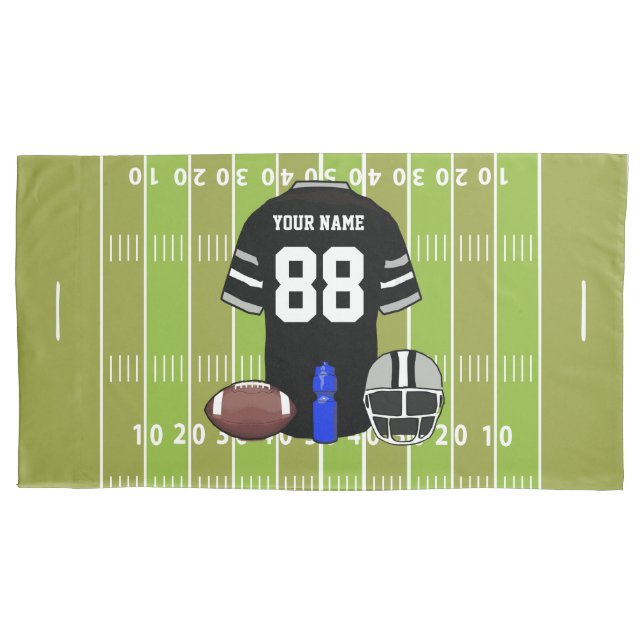 Custom Grid iron Football Jersey on Field Pillow Case (Front)