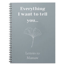 Custom Grief Journal Minimalistic Memorial Gift