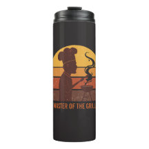 Custom Grill Master Dad Retro Sunset Personalized