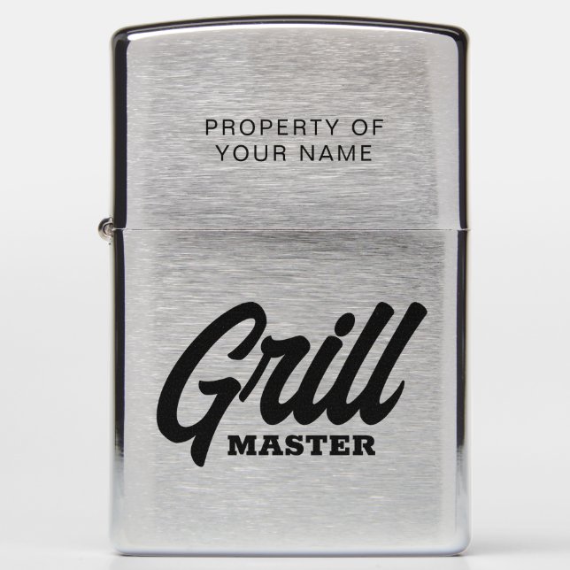Custom Grill Master Zippo Lighter for BBQ chef (Front)