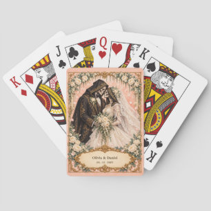 Custom Grim Reaper Bride and Groom Wedding Favor Poker Cards