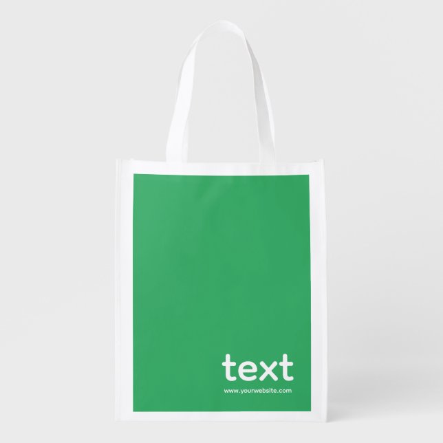 Custom Grocery Bags Business Name & Website (Front)