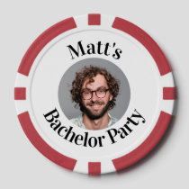 Custom Groom Face Bachelor Party Poker Chips