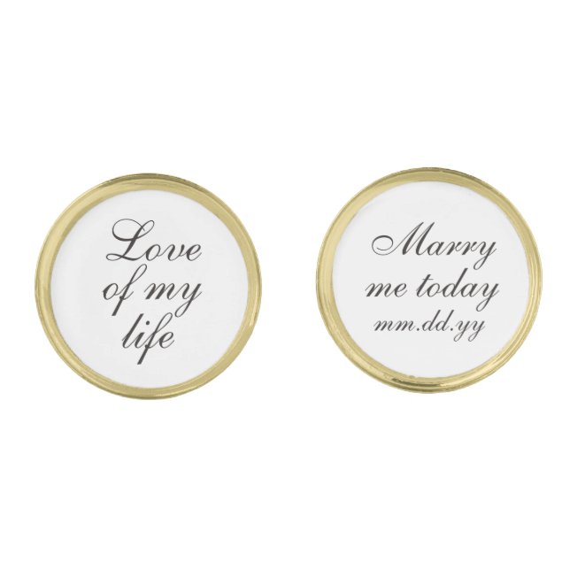 Custom Groom Personalized Wedding Day Gift for him Cufflinks (Front)