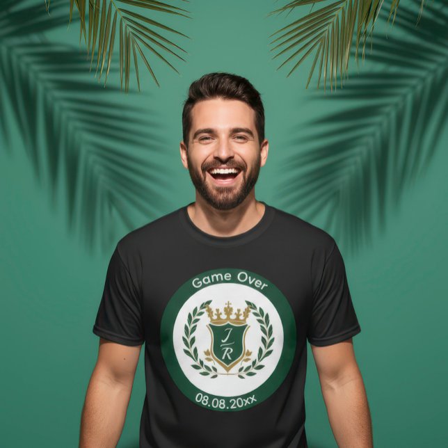 Custom Groom’s "Game Over" Bachelor Party T-Shirt (Game Over bachelor party T-shirt)