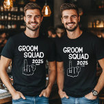 Custom Groom Squad Shirt - Funny Bachelor Party<br><div class="desc">Join the groom squad in style with this bold and funny bachelor party shirt! Personalize it with the wedding or party year for a unique touch. Perfect for groomsmen,  best man gifts,  and unforgettable pre-wedding celebrations.</div>