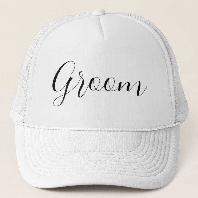 Custom Groom Trucker Hat – Perfect for Wedding (Front)