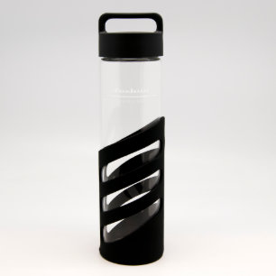 Custom Groomsman Sand Etched Glass Water Bottle