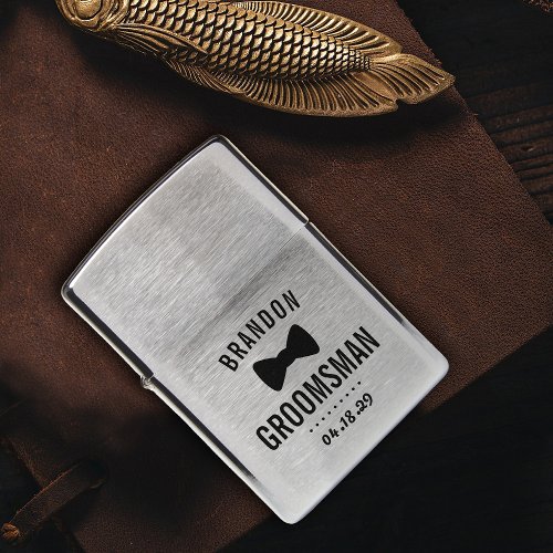 Custom Groomsman Wedding Gift Zippo Lighter