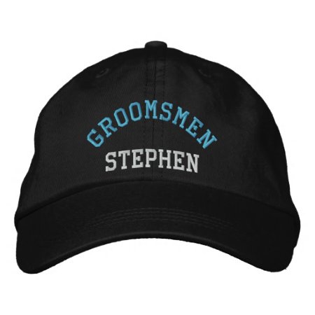 Custom Groomsmen Bachelor Blue Baseball Cap