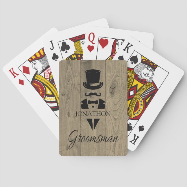 Custom Groomsmen Poker Cards (Back)