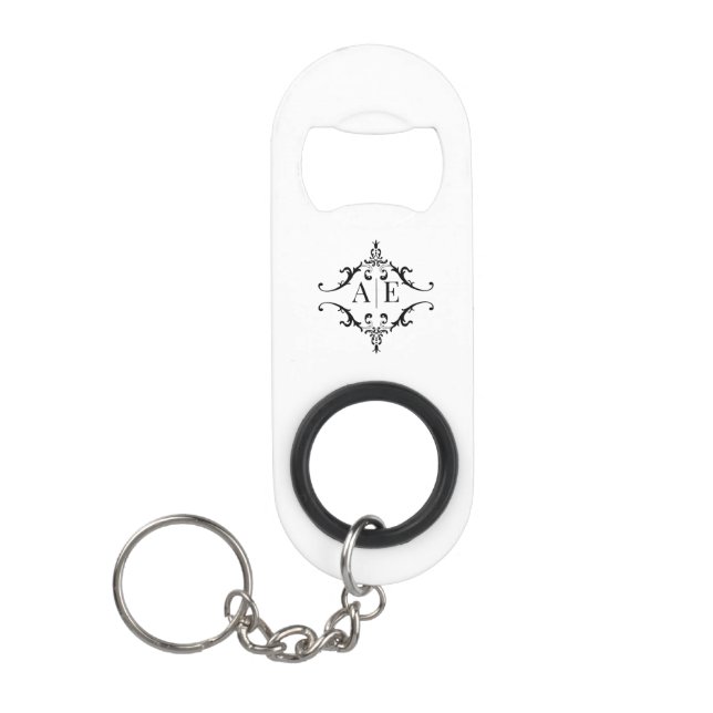 Custom Groomsmen Wedding Favor – Personalized Keychain Bottle Opener (Front)