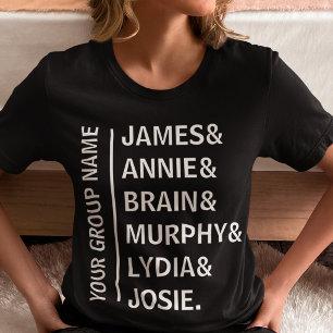 Custom Group Name List  Personalized Family Friend Tri-Blend Shirt