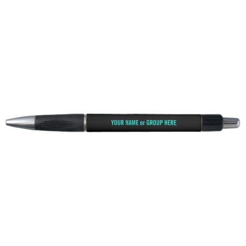 Custom Group Name  Text Promotional Black Pen