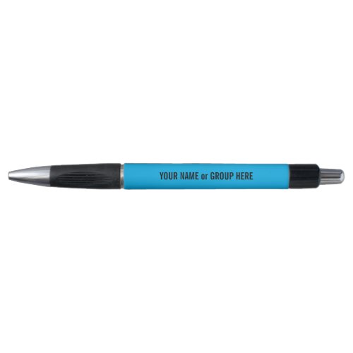 Custom Group Name  Text Promotional Blue Pen