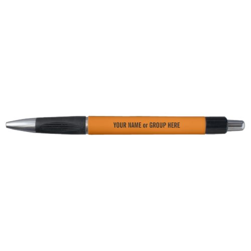 Custom Group Name  Text Promotional Orange Pen