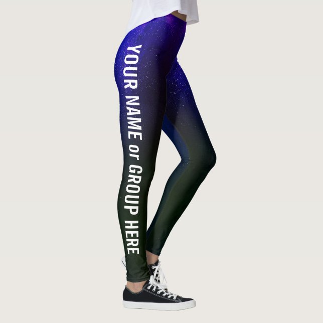 Custom Group Name & Text Women's Leggings (Right)