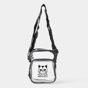 Custom Grumpy Cat Clear Crossbody Bag
