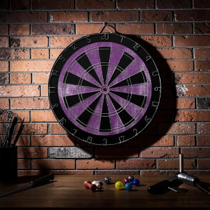 Custom Grunge Purple Game Dart Board