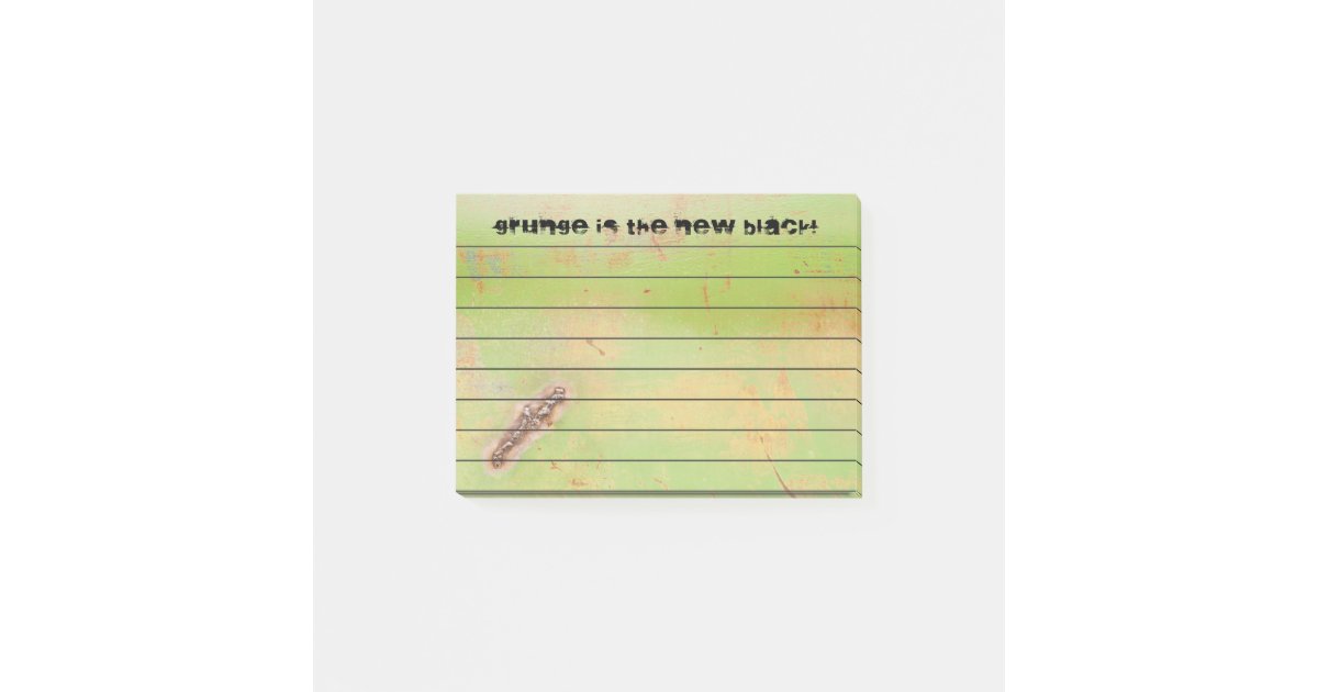 Note Rusty Custom Grunge Welded Metal Green Rusty Patina Post-it Notes | Zazzle