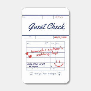 Custom Guest Check Wedding Save the Date Card Matchboxes