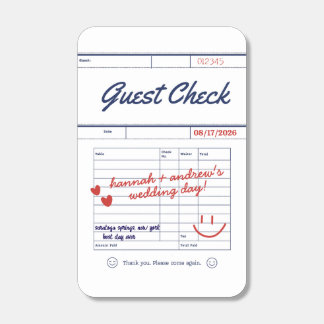 Custom Guest Check Wedding Save the Date Card Matchboxes