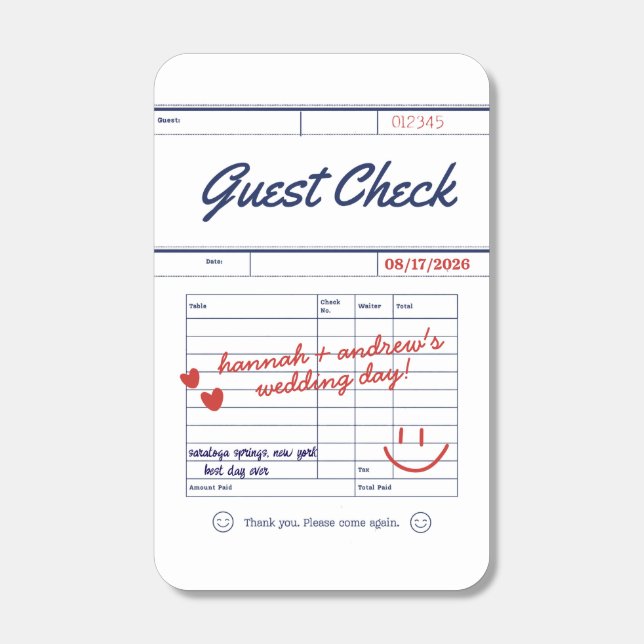 Custom Guest Check Wedding Save the Date Card Matchboxes (Front)
