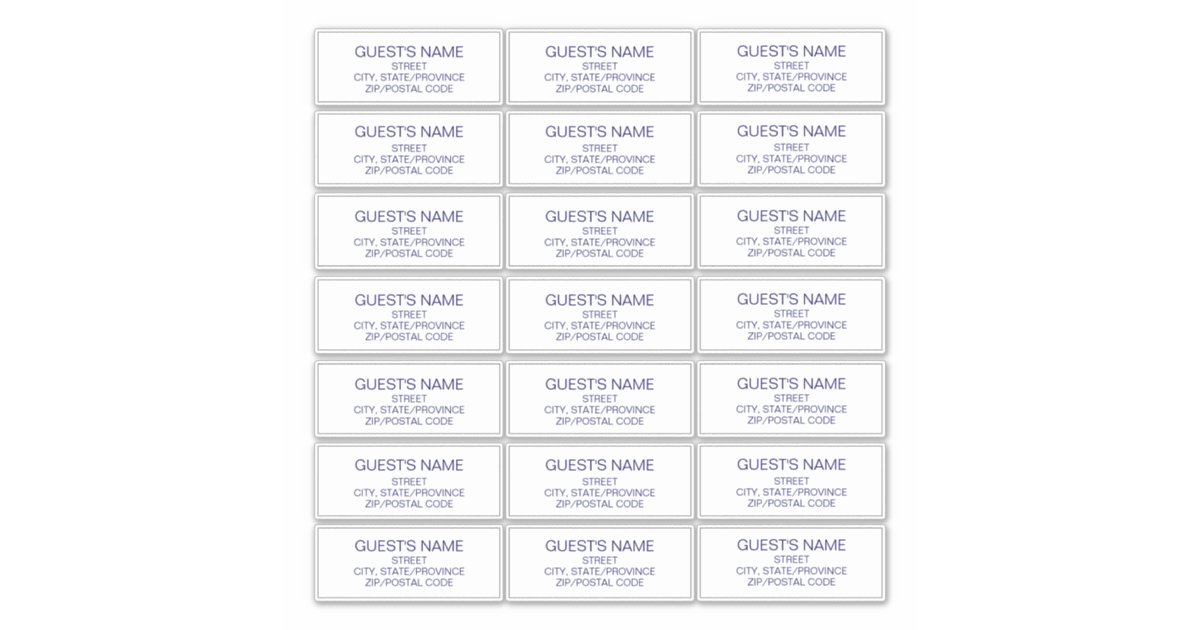 Custom Guests Address Labels Navy Blue Zazzle