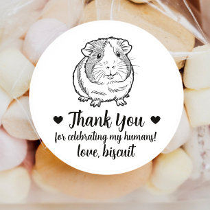 Custom Guinea Pig Wedding Favor Stickers
