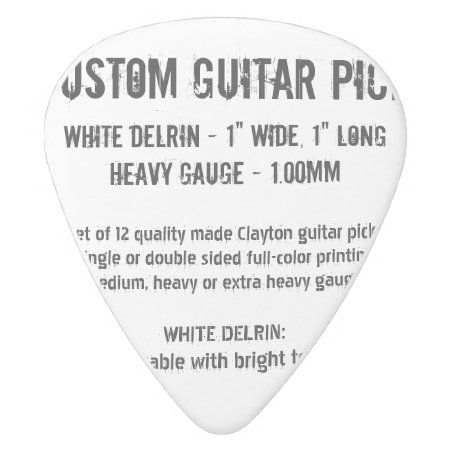 Custom Guitar Pick - Delrin, Heavy Gauge 1.00mm