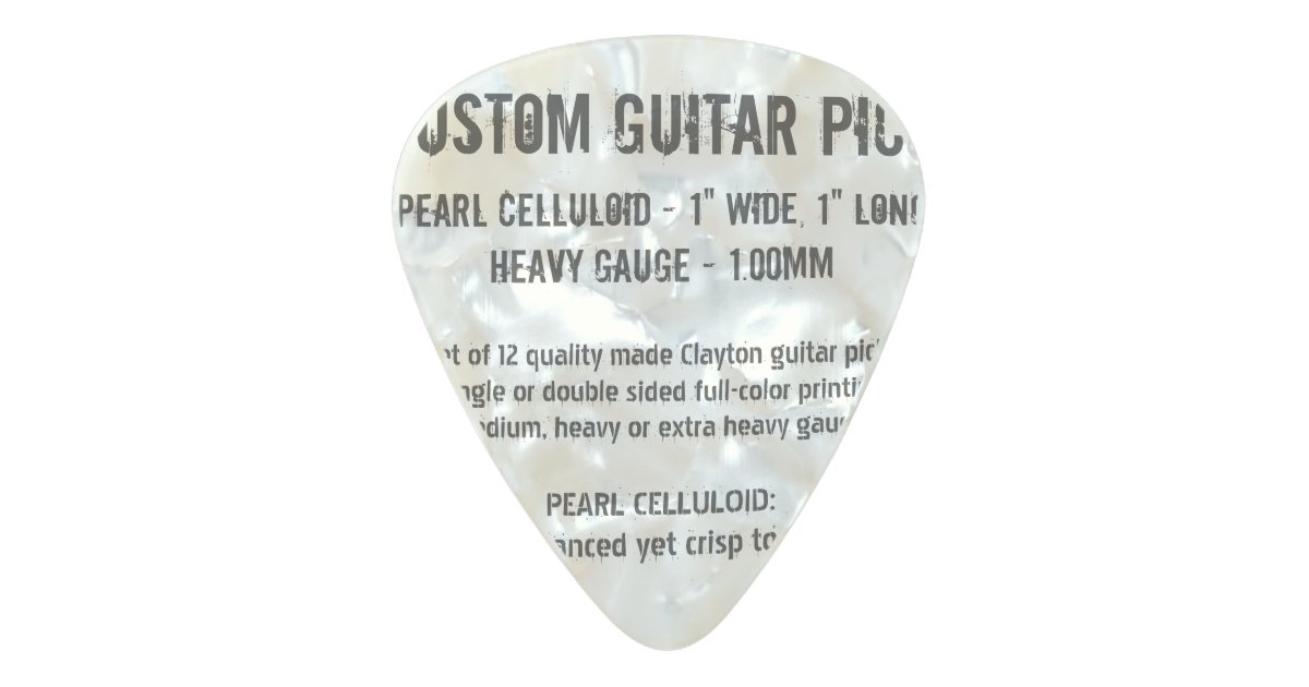 custom guitar pick pearl
