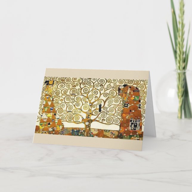 Custom. Gustav Klimt. Tree of Life. Card (Front)