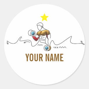 Custom Gym & Fitness Design Personalized Workout Classic Round Sticker