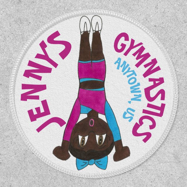 Custom Gymnastics Academy Gym Gymnast Tumbling Patch (Front)