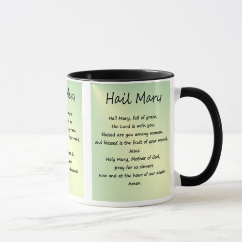 Custom Hail Mary Prayer Mug