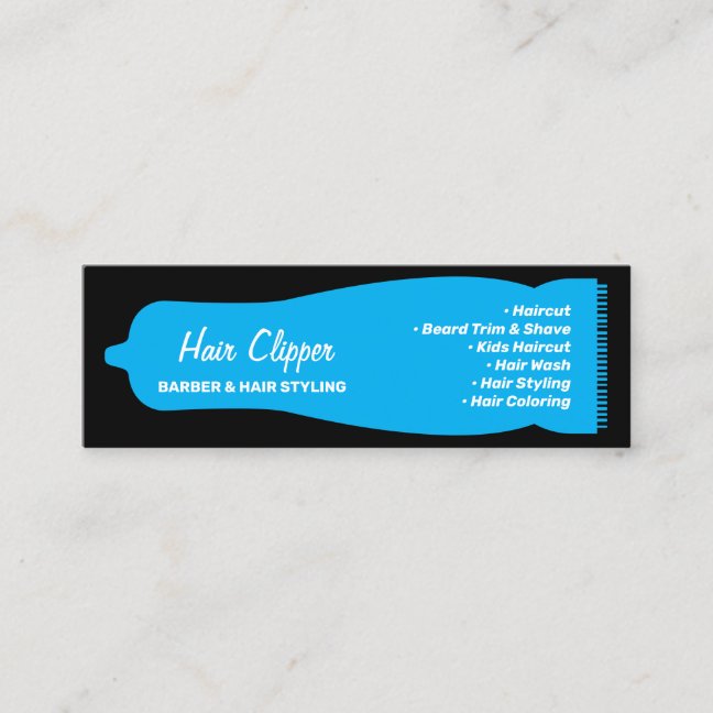 Custom Hair Clipper Barber Mini Business Card