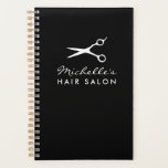 Custom hair salon barber shop appointment planner<br><div class="desc">Custom hair salon barber shop appointment planner. Personalized weekly / monthly agenda book. Make your own cover design with custom background color. Elegant gift idea for hairdresser, barber, teacher, hair stylist, beauty salon, hair coloring specialist etc. Small school supplies and office presents for him or her. Great for planning clients....</div>