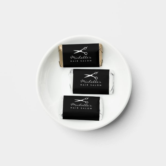 Custom hair salon mini chocolates hershey's miniatures (Plate)