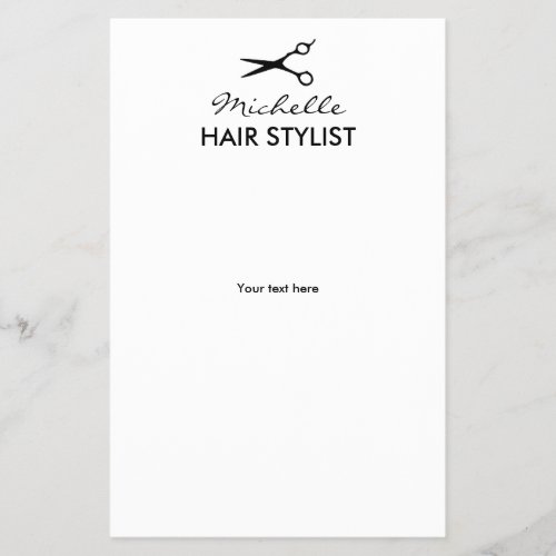 Custom hairdresser flyers for hairstylist or salon