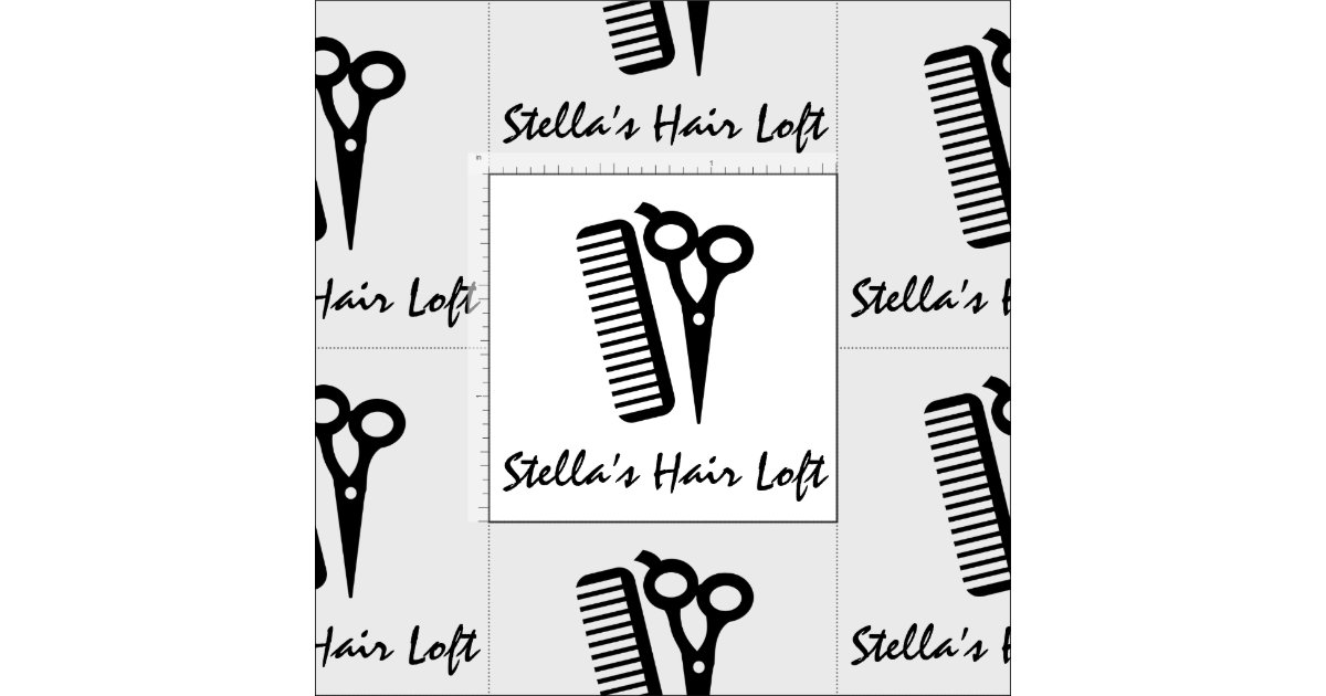 Custom Hairdresser Stylist Scissor Comb Fabric | Zazzle