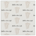 Custom Hairdresser Tan Scissor Comb Fabric